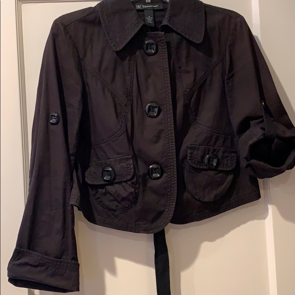 Short black cotton jacket